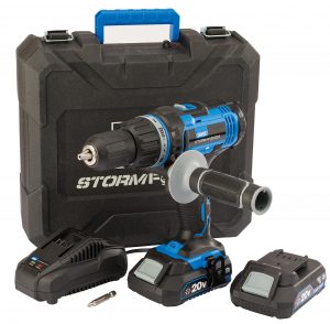 Draper Stormforce® 20V Combi Drill With 2 X 2.0Ah Batteries And Charger Stock No: 89523